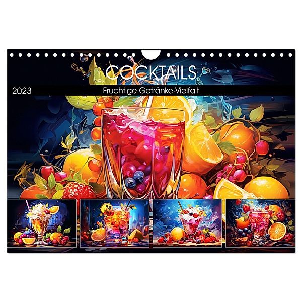 Cocktails. Fruchtige Getränke-Vielfalt (Wandkalender 2024 DIN A4 quer), CALVENDO Monatskalender, Rose Hurley