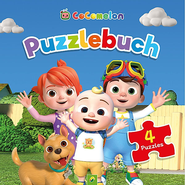 CoComelon Puzzlebuch. Mit 4 Puzzles zu je 12 Teilen, Schwager & Steinlein Verlag