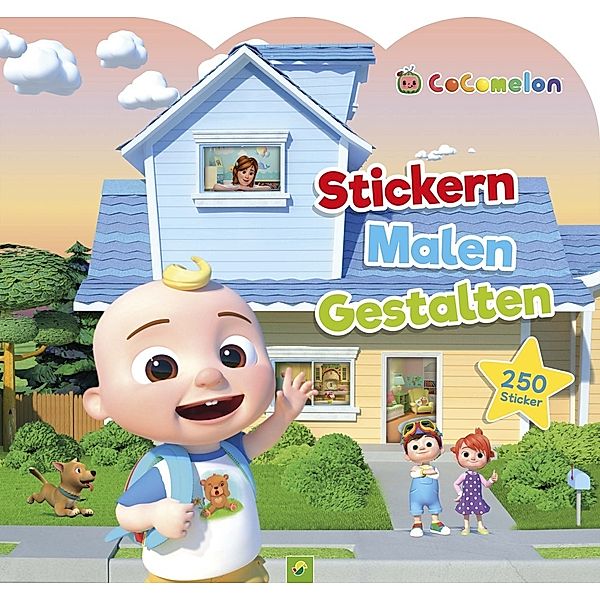 CoComelon - Stickern, Malen, Gestalten: Mit 250 Stickern. Für Kinder ab 3 Jahren, Schwager & Steinlein Verlag