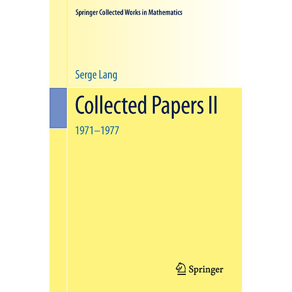 Collected Papers II, Serge Lang