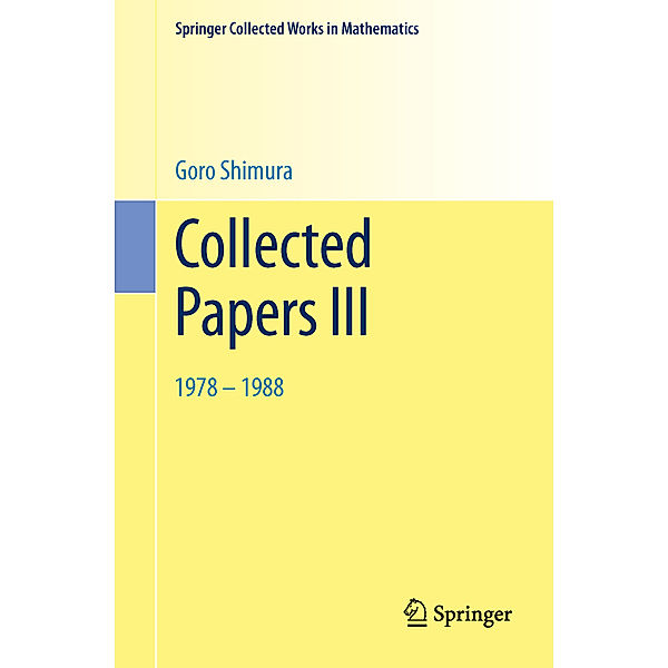 Collected Papers III, Goro Shimura