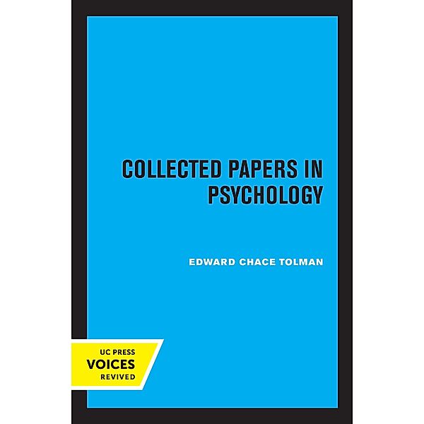 Collected Papers in Psychology, Edward Chace Tolman
