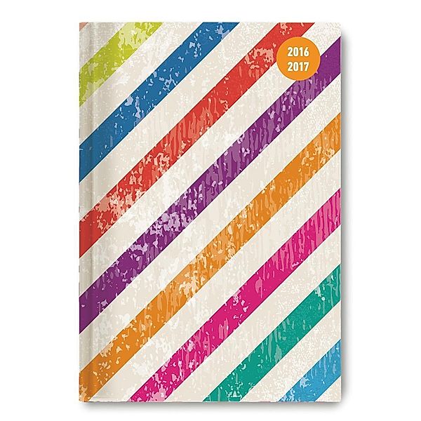 Collegetimer A5 day by day Colour Stripes 2016/2017