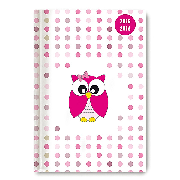 Collegetimer A5 day by day Pink Owl 2015/2016