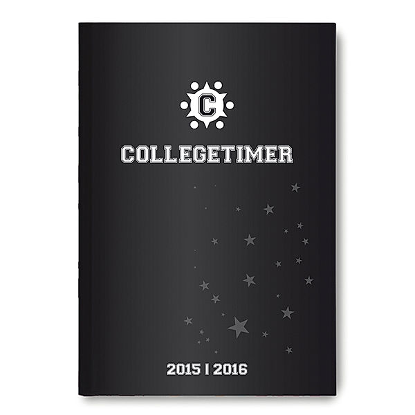 Collegetimer A6 day by day Black 2015/2016