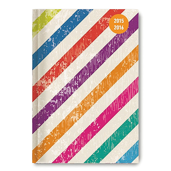 Collegetimer A6 day by day Stripes 2015/2016