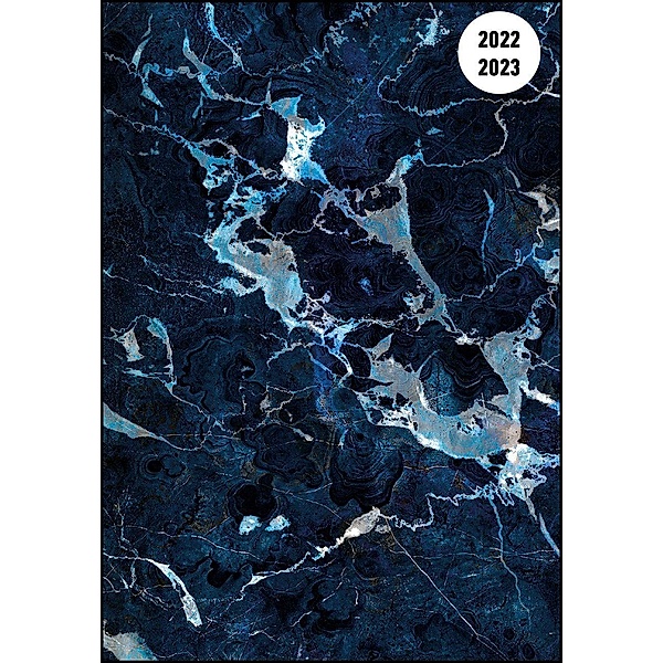 Collegetimer Black Marble 2022/2023 - Schüler-Kalender A6 (10x15 cm) - Marmor - Weekly - 224 Seiten - Terminplaner - Alp