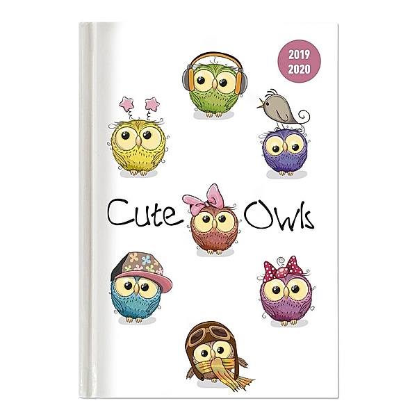 Collegetimer Cute Owls 2019/2020, ALPHA EDITION