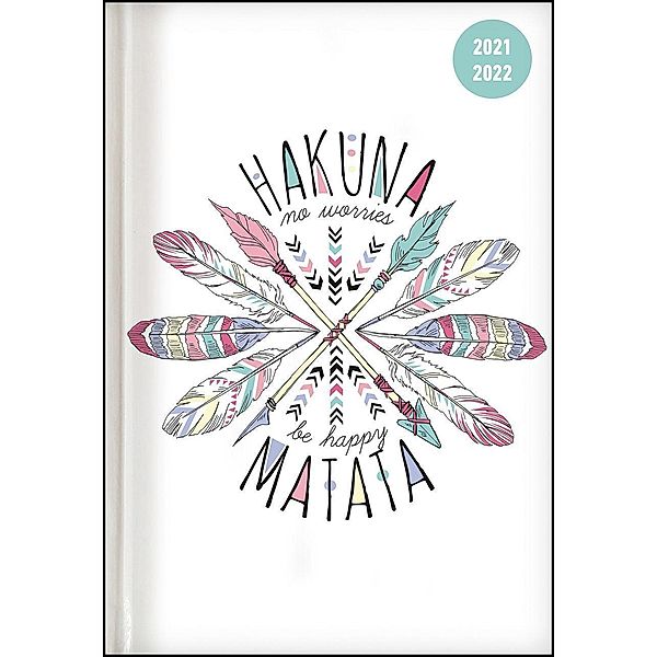 Collegetimer Hakuna Matata 2022/2023 - Schüler-Kalender A5 (15x21 cm) - Weekly - 224 Seiten - Terminplaner - Alpha Editi