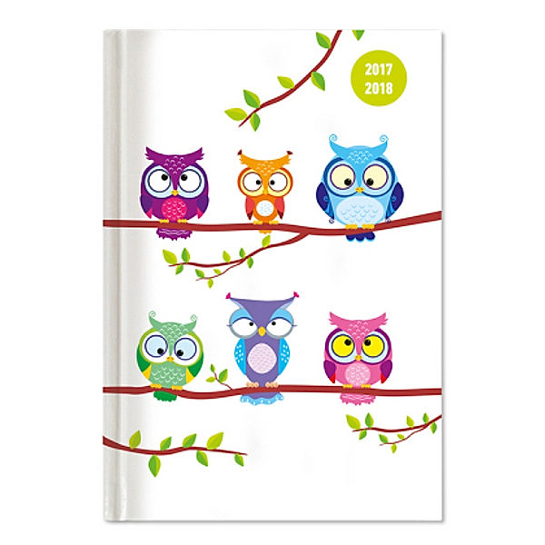 Collegetimer Pocket Owls 2017/2018 - Schülerkalender A6 - Weekly