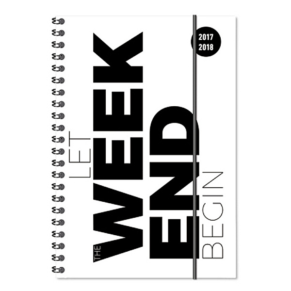 Collegetimer Typo 2017/2018 - Schülerkalender A5 - Weekly - Ringbindung