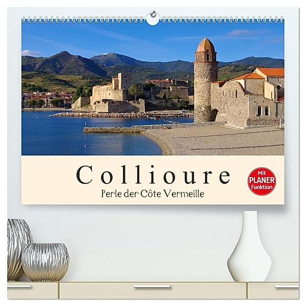 Collioure - Perle der Cote Vermeille (hochwertiger Premium Wandkalender 2024 DIN A2 quer), Kunstdruck in Hochglanz, LianeM