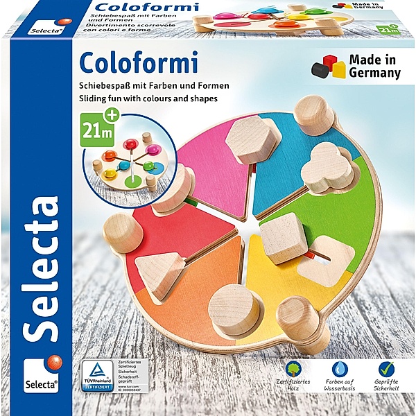Coloformi, Schiebespass mit Farben und Formen, 19 cm