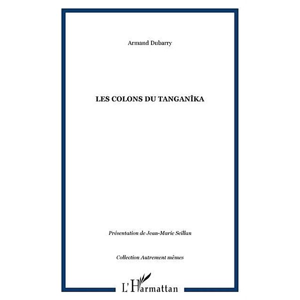 Colons du tanganika / Hors-collection, Dubarry Armand