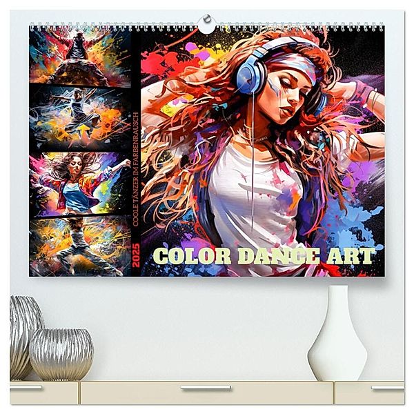 Color Dance Art (hochwertiger Premium Wandkalender 2025 DIN A2 quer), Kunstdruck in Hochglanz, Calvendo, Dirk Meutzner