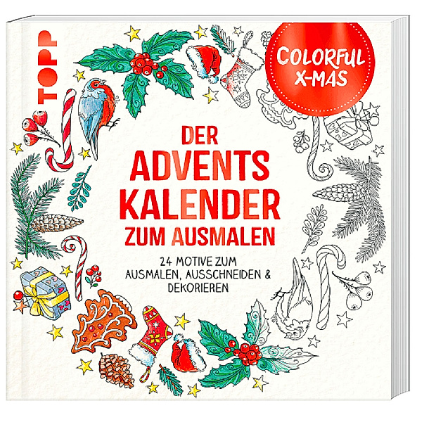 Colorful Christmas - Der Adventskalender zum Ausmalen, Ursula Schwab