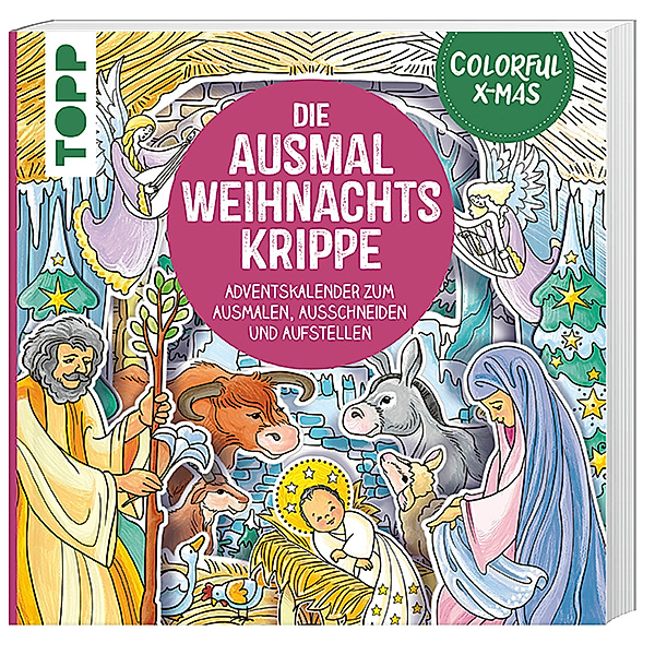 Colorful Christmas - Die Ausmal-Weihnachtskrippe (Adventskalender), Ursula Schwab