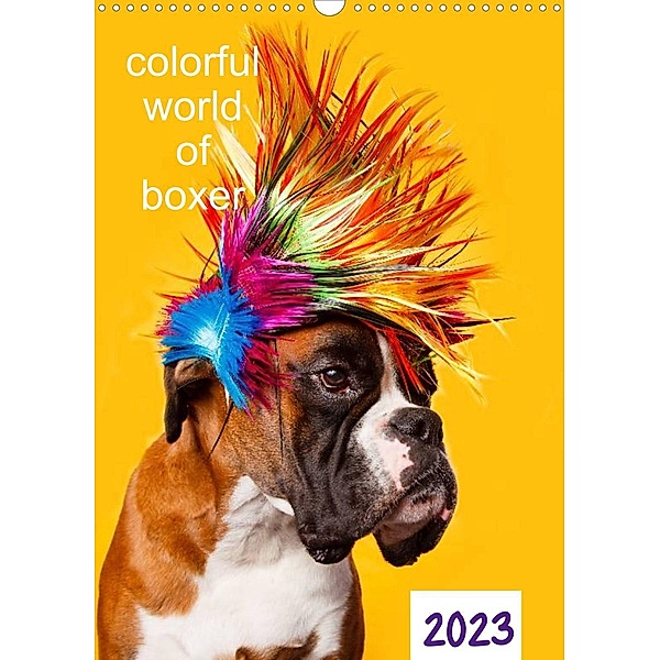 colorful world of boxer 2023 (Wandkalender 2023 DIN A3 hoch), Kerstin Mielke