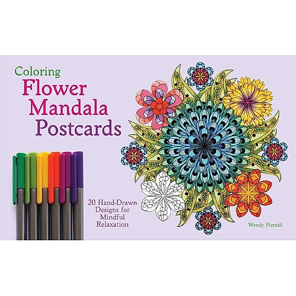 Coloring Flower Mandala Postcards, Wendy Piersall