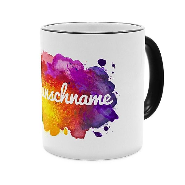 Colorpaint - Personalisierter Kaffeebecher (Farbe: Schwarz)