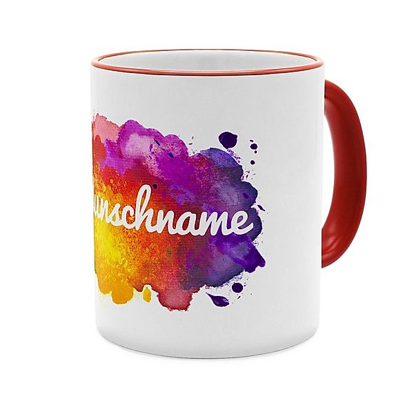 Colorpaint - Personalisierter Kaffeebecher (Farbe: Rot)