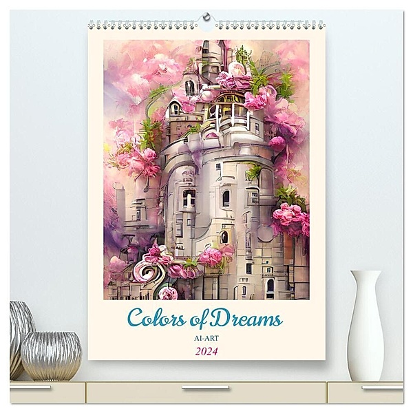 Colors of Dreams - AI-ART (hochwertiger Premium Wandkalender 2024 DIN A2 hoch), Kunstdruck in Hochglanz, Cathrin Illgen
