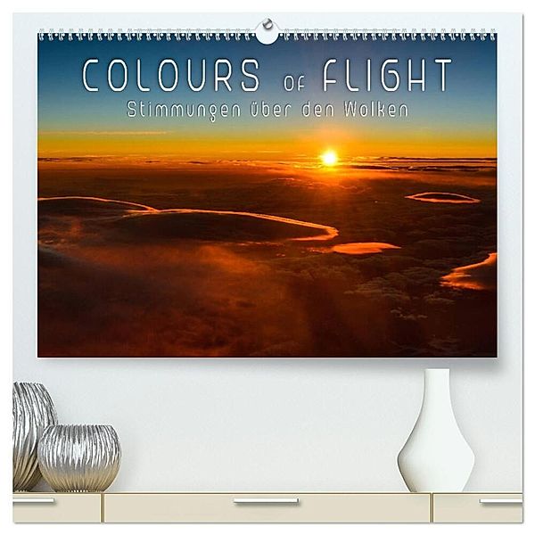 Colours of Flight - Stimmungen über den Wolken (hochwertiger Premium Wandkalender 2024 DIN A2 quer), Kunstdruck in Hochglanz, Denis Feiner