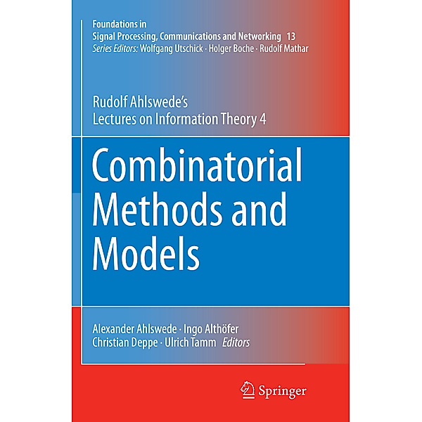 Combinatorial Methods and Models, Rudolf Ahlswede