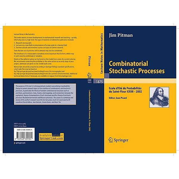Combinatorial Stochastic Processes / Lecture Notes in Mathematics Bd.1875, Jim Pitman