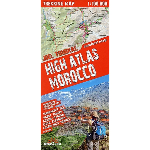 comfort! map Trekking Map Jbel Toubkal, High Atlas Morocco