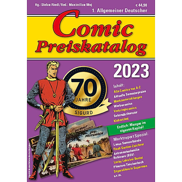 Comic Preiskatalog 2023 HC, Stefan Riedl