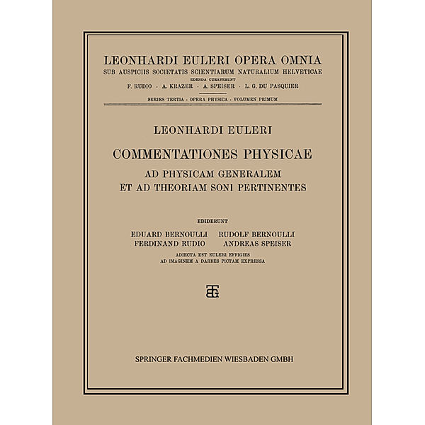 Commentationes Physicae Ad Physicam Generalem et ad Theoriam Soni Pertinentes, Leonhard Euler