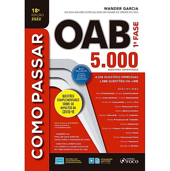 Como passar na OAB / Como passar, Wander Garcia, Luiz Dellore, Renan Flumian, Roberta Densa, Robinson Barreirinhas, Rodrigo Bordalo, Teresa Melo, Ana Paula Dompieri, Arthur Trigueiros, Bruna Vieira, Eduardo Dompieri, Gabriela Rodrigues Pinheiro, Gustavo Nicolau, Henrique Subi, Hermes Cramacon