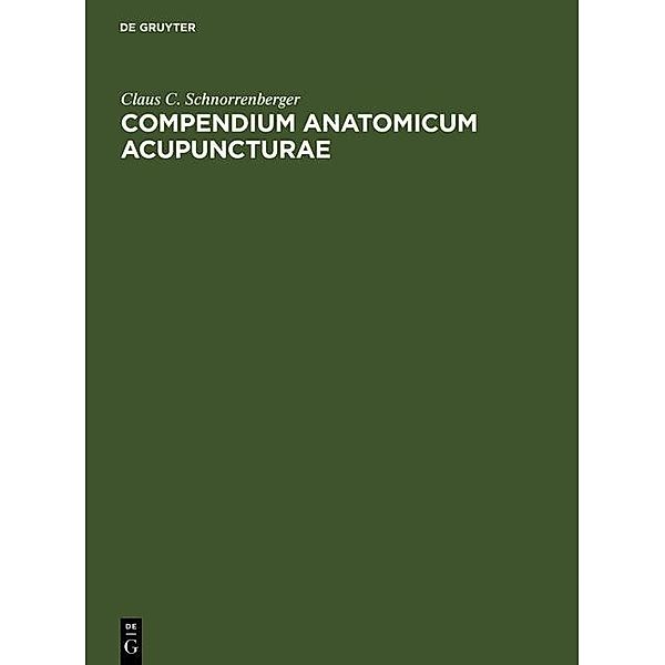 Compendium Anatomicum Acupuncturae, Claus C. Schnorrenberger