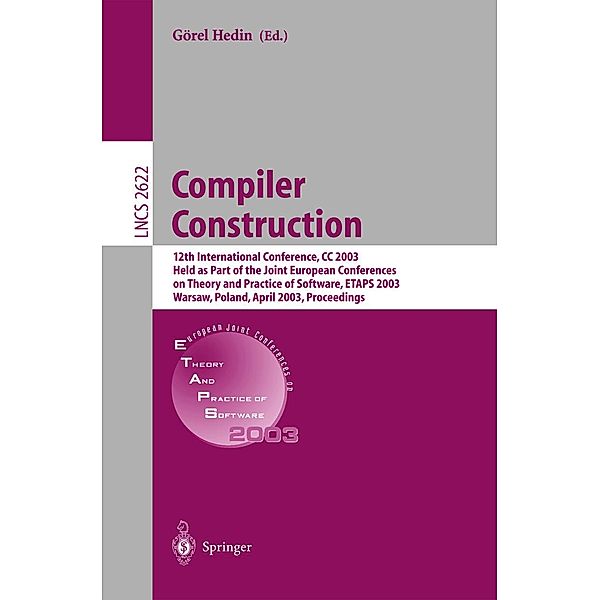 Compiler Construction / Lecture Notes in Computer Science Bd.2622