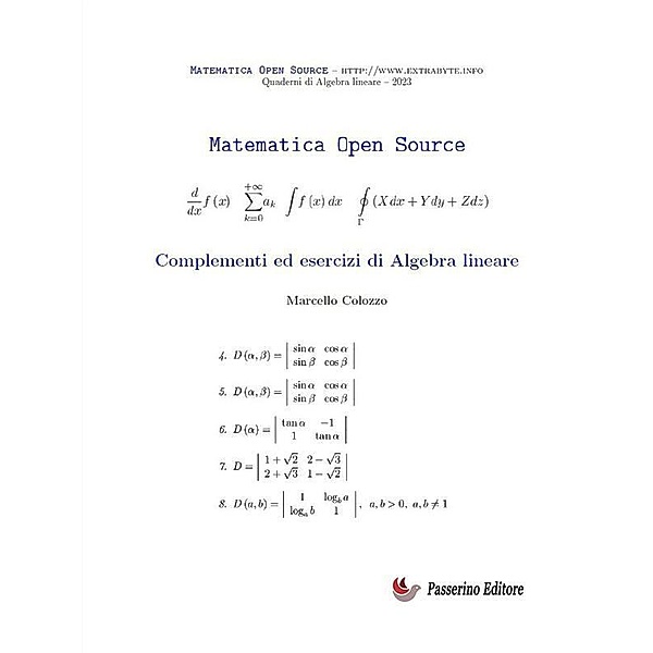 Complementi ed esercizi di Algebra lineare, Marcello Colozzo