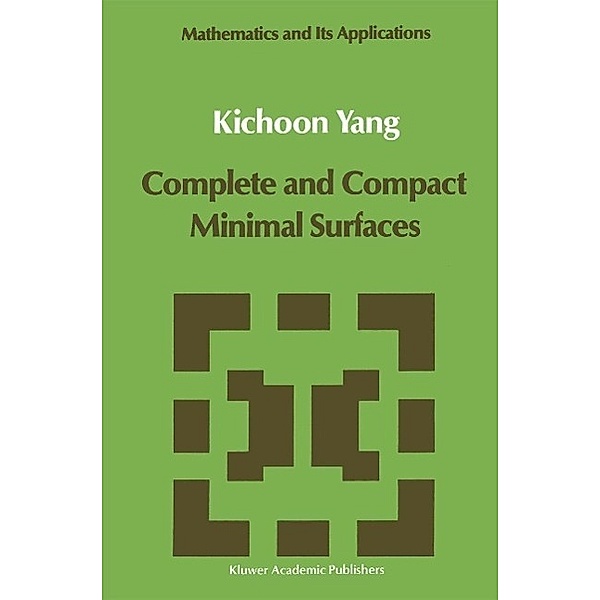 Complete and Compact Minimal Surfaces / Mathematics and Its Applications Bd.54, Kichoon Yang