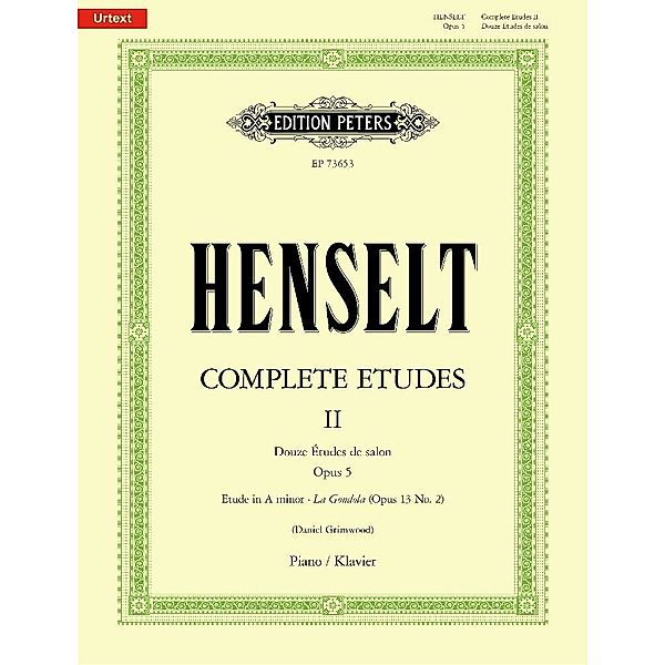 Complete Etudes II: Douze Études de salon Op. 5, Adolph Von Henselt