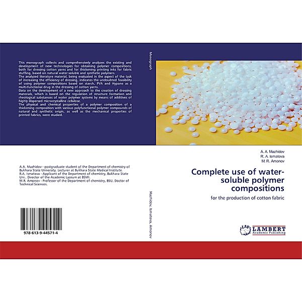Complete use of water-soluble polymer compositions, A. A. Mazhidov, R. A. Ismatova, M. R. Amonov