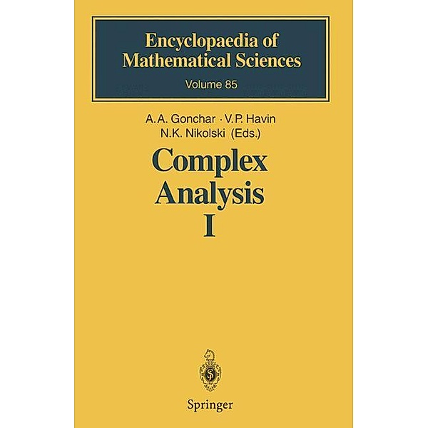 Complex Analysis: Vol.1 Complex Analysis I, I. V. Ostrovskii, A. A. Gol'dberg, M. B. Balk, B. Ya. Levin