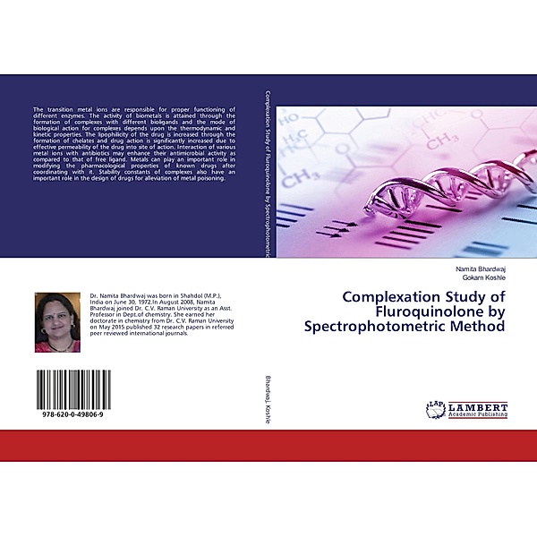 Complexation Study of Fluroquinolone by Spectrophotometric Method, Namita Bhardwaj, Gokarn Koshle