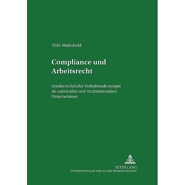 Compliance und Arbeitsrecht, Thilo Mahnhold