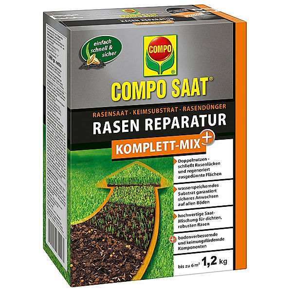 Compo SAAT® Rasen-Reparatur Komplett-Mix+, 1,2 kg