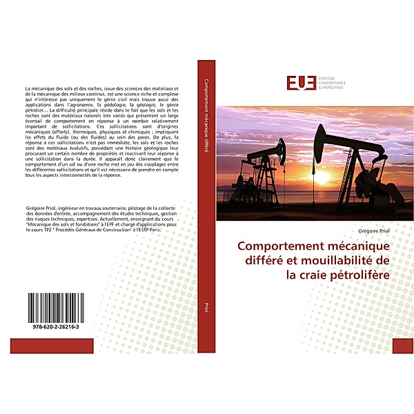Comportement mécanique différé et mouillabilité de la craie pétrolifère, Grégoire Priol