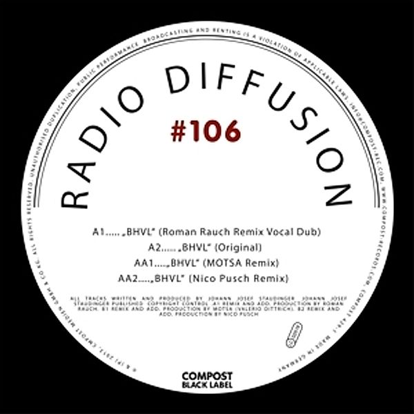 Compost Black Label 106, Radio Diffusion