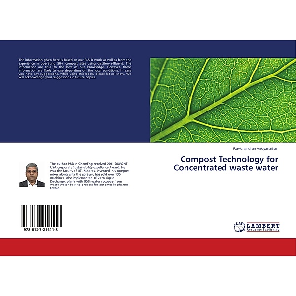 Compost Technology for Concentrated waste water, Ravichandran Vaidyanathan
