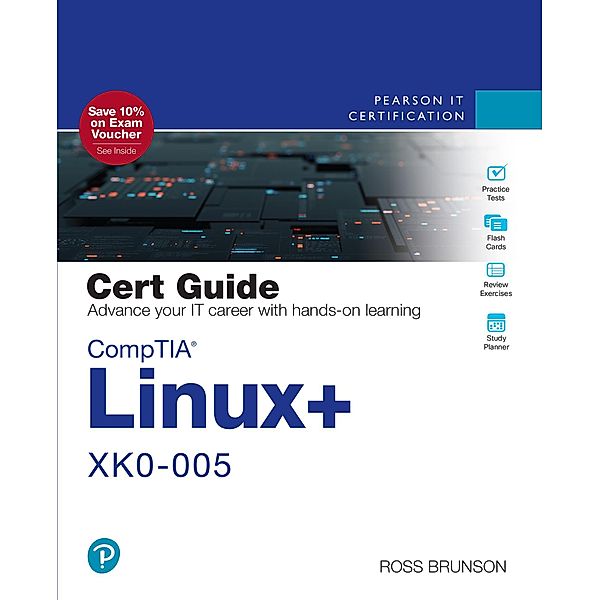 CompTIA Linux+ XK0-005 Pearson uCertify Course Access Code Card, Ross Brunson