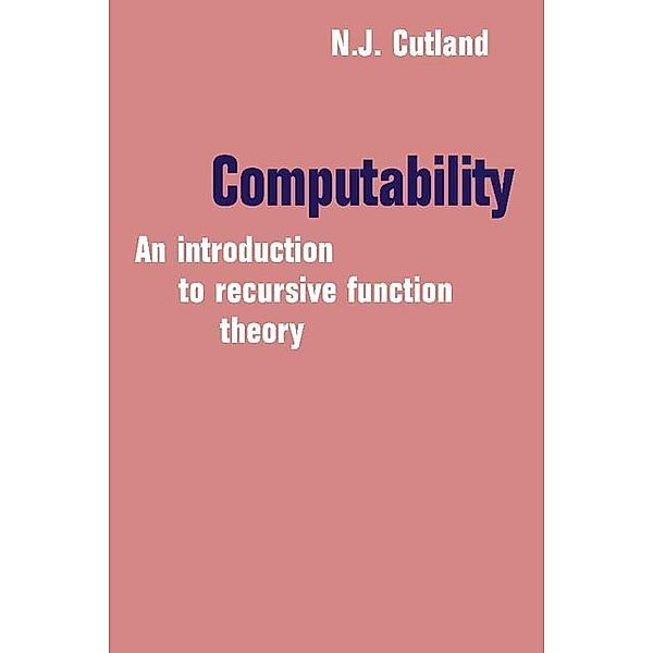 Computability, Nigel Cutland