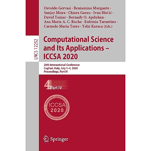 Computational Science and Its Applications - ICCSA 2020 / Lecture Notes in Computer Science Bd.12252