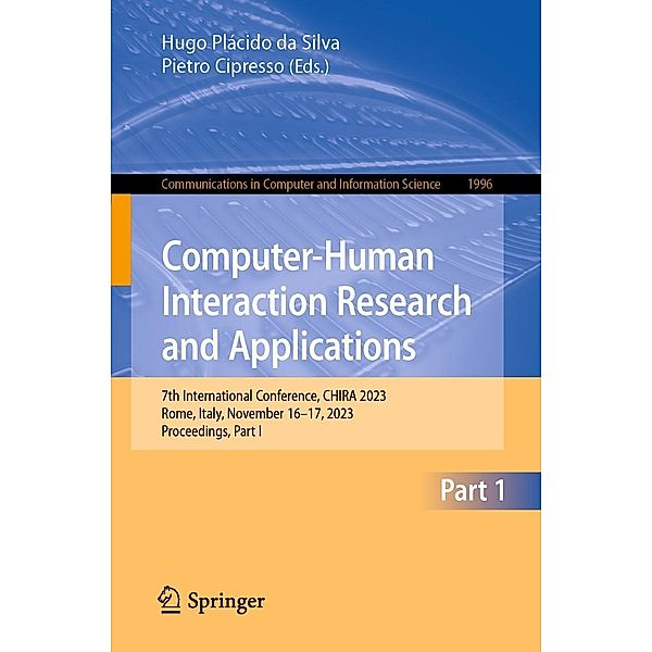 Computer-Human Interaction Research and Applications / Communications in Computer and Information Science Bd.1996